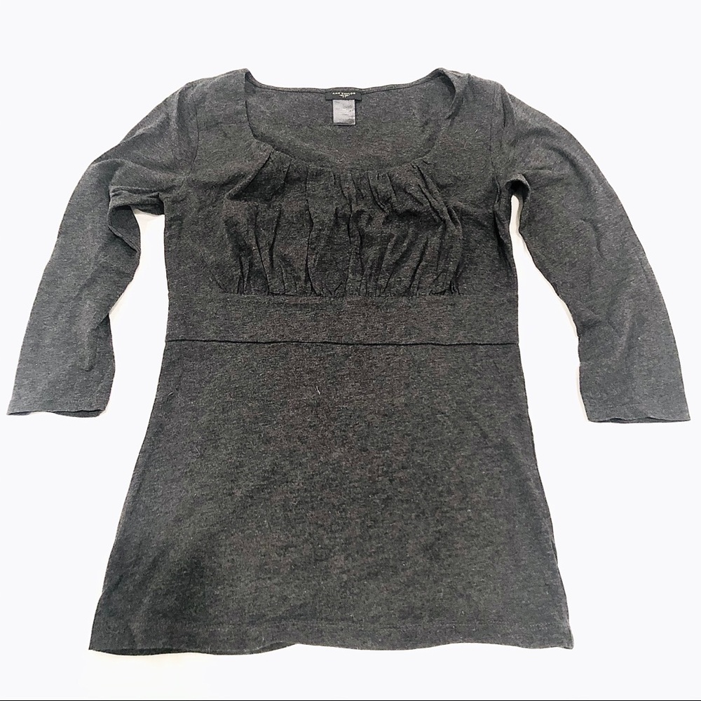 Ann Taylor dark grey 3/4 sleeves top